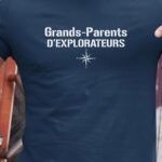 T-Shirt Bleu Marine Grands-Parents d'explorateurs Pour homme-1