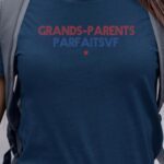 T-Shirt Bleu Marine Grands-Parents parfaits Pour femme-1