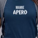 T-Shirt Bleu Marine Mamie apéro face Pour femme-1