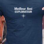 T-Shirt Bleu Marine Meilleur Ami explorateur Pour homme-1