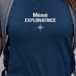 T-Shirt Bleu Marine Mémé exploratrice Pour femme-1