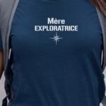T-Shirt Bleu Marine Mère exploratrice Pour femme-1