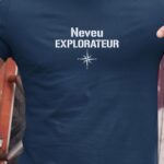 T-Shirt Bleu Marine Neveu explorateur Pour homme-1
