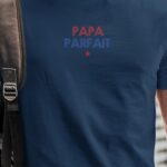 T-Shirt Bleu Marine Papa parfait Pour homme-1