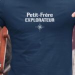 T-Shirt Bleu Marine Petit-Frère explorateur Pour homme-1