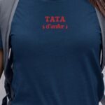 T-Shirt Bleu Marine Tata d'enfer Pour femme-1