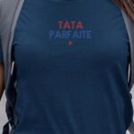 T-Shirt Bleu Marine Tata parfaite Pour femme-1