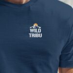 T-Shirt Bleu Marine Wild Tribu coeur Pour homme-1