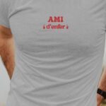 T-Shirt Gris Ami d'enfer Pour homme-1