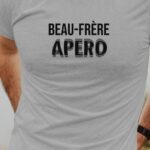 T-Shirt Gris Beau-Frère apéro face Pour homme-1
