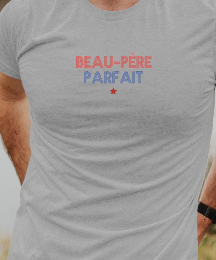 T-Shirt Gris Beau-Père parfait Pour homme-1