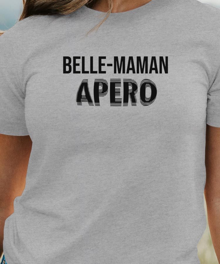 T-Shirt Gris Belle-Maman apéro face Pour femme-1