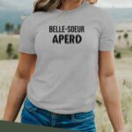 T-Shirt Gris Belle-Soeur apéro face Pour femme-2
