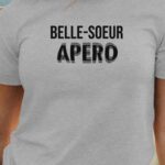 T-Shirt Gris Belle-Soeur apéro face Pour femme-1