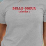 T-Shirt Gris Belle-Soeur d'enfer Pour femme-1