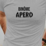 T-Shirt Gris Binôme apéro face Pour homme-1