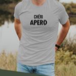 T-Shirt Gris Chéri apéro face Pour homme-2