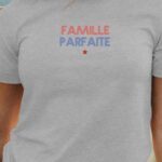 T-Shirt Gris Famille parfaite Pour femme-1
