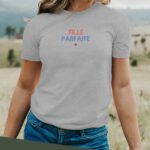 T-Shirt Gris Fille parfaite Pour femme-2