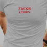 T-Shirt Gris Fiston d'enfer Pour homme-1