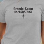 T-Shirt Gris Grande-Soeur exploratrice Pour femme-1