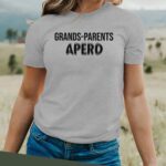 T-Shirt Gris Grands-Parents apéro face Pour femme-2