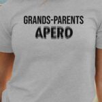 T-Shirt Gris Grands-Parents apéro face Pour femme-1
