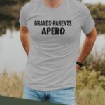 T-Shirt Gris Grands-Parents apéro face Pour homme-2