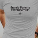T-Shirt Gris Grands-Parents d'explorateurs Pour homme-1