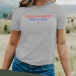 T-Shirt Gris Grands-Parents parfaits Pour femme-2