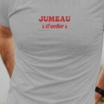 T-Shirt Gris Jumeau d'enfer Pour homme-1