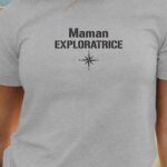 T-Shirt Gris Maman exploratrice Pour femme-1