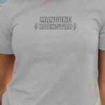 T-Shirt Gris Manoune ROCKSTAR Pour femme-1