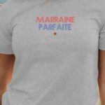 T-Shirt Gris Marraine parfaite Pour femme-1
