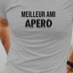 T-Shirt Gris Meilleur Ami apéro face Pour homme-1