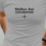 T-Shirt Gris Meilleur Ami explorateur Pour homme-1