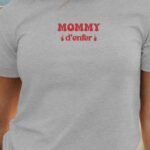 T-Shirt Gris Mommy d'enfer Pour femme-1