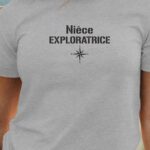 T-Shirt Gris Nièce exploratrice Pour femme-1