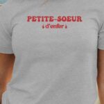 T-Shirt Gris Petite-Soeur d'enfer Pour femme-1