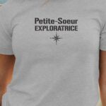T-Shirt Gris Petite-Soeur exploratrice Pour femme-1