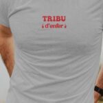 T-Shirt Gris Tribu d'enfer Pour homme-1