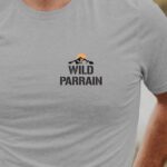 T-Shirt Gris Wild Parrain coeur Pour homme-1