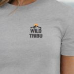 T-Shirt Gris Wild Tribu coeur Pour femme-1
