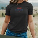T-Shirt Noir Amie parfaite Pour femme-2