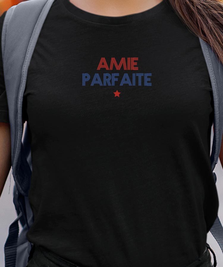 T-Shirt Noir Amie parfaite Pour femme-1