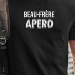 T-Shirt Noir Beau-Frère apéro face Pour homme-1