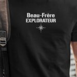 T-Shirt Noir Beau-Frère explorateur Pour homme-1