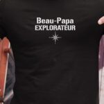 T-Shirt Noir Beau-Papa explorateur Pour homme-1