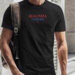 T-Shirt Noir Beau-Papa parfait Pour homme-2