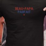 T-Shirt Noir Beau-Papa parfait Pour homme-1